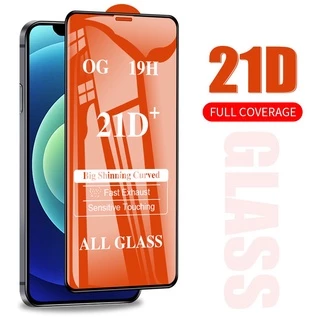 Kính cường lực Full màn 21D Cho iPhone 15 14 13 12 11 Pro Max X Xs Xr 6 6s 7 8 Plus