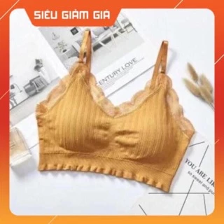 Áo Bra gân tăm phối ren mã mới 234