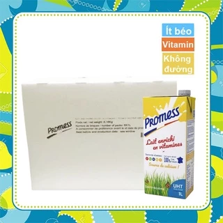 Date 12/2024-Thùng 6 hộp 1L sữa tươi không đường Vitamin Promess (mới nhất)