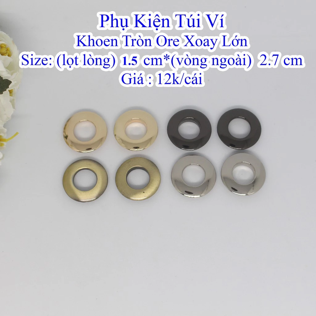 Khoen Tròn Ore Xoay lớn lọt lòng 1.5 cm (12k/cái)