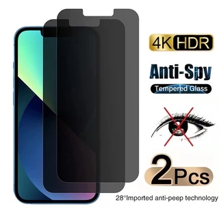 Set 2 Kính Cường Lực Bảo Vệ Riêng Tư Cho IPhone 11 12 13 Pro Max 12Mini X XS Max XR Và Phụ Kiện