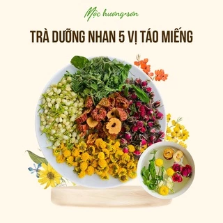 Trà Dưỡng Nhan 5 Vị Mộc Hương Sơn (Gồm: Hoa Cúc, Hoa Hồng,Táo Đỏ, Cỏ ngọt, Hoa Nhài) - hộp 6 gói