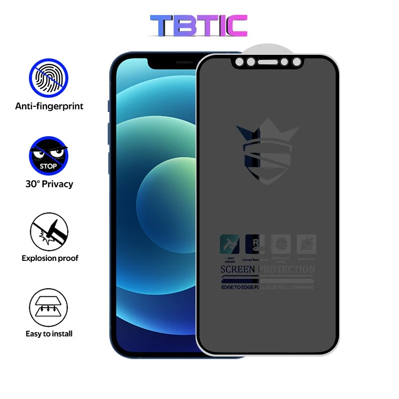 Kính cường lực TBTIC bảo vệ màn hình thích hợp cho iPhone 14 13 12 11 Pro Max Mini SE 2020 XR X Xs Max 8 7 6 6s Plus