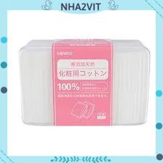 Bông cotton Tẩy Trang Miniso 1000m cotton mềm mại, mỏng nhẹ, không gây kích ứng da, giúp làm sạch da