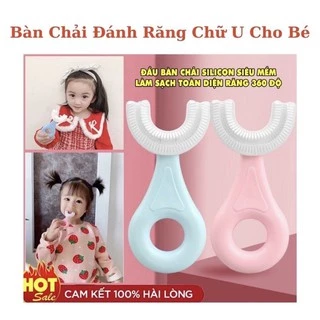 Bàn chải đánh răng silicon cho bé hình chữ U ( siêu xinh- siêu sạch bé thích mê)