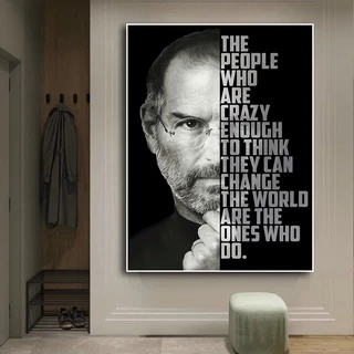 Tranh Treo Tường Vải Canvas In Câu Nói Truyền Cảm Hứng Steve Jobs Motivational Nghệ Thuật Dành Cho Văn Phòng