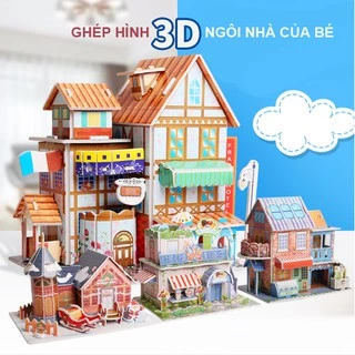 Đồ chơi ghép hình 3D ngôi nhà của bé