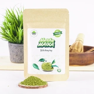 Bột trà Matcha Maika 50g màu xanh tự nhiên, dễ hòa tan, pha chế, làm bánh, làm kem