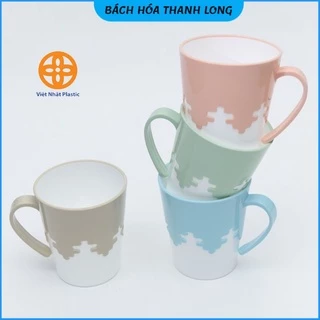 Cốc ly nhựa 2 màu Việt Nhật, cốc ca uống nước, đánh răng có quai cầm ❤️FREESHIP❤️ Chịu nhiệt tốt cao cấp bền đẹp (6266)