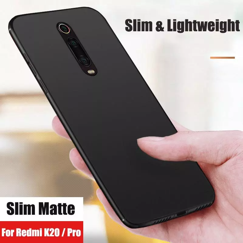 Ốp điện thoại bằng nhựa mềm nhám chống sốc màu đen cho Xiaomi Mi 9T Redmi K20 Pro