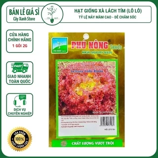 Hạt Giống Xà Lách Tím Xà Lách Lollo Rossa PN - 9 - Phú Nông Seeds - Key: Đất sạch, Phân Bón, Hữu Cơ, Xơ Dừa