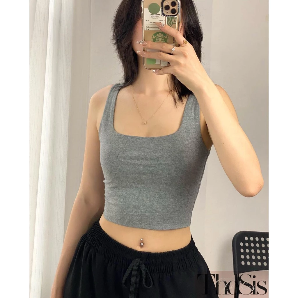 ÁO TANK TOP DÁNG NGẮN - Áo cotton croptop THESIS