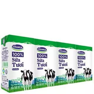 1 vỉ sữa vinamilk 100% sữa tươi 110ml