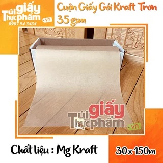 Cuộn Giấy Gói Pelure Kraft Thực Phẩm _ thời trang _Không In (40gsm) -giấy gói quần áo - giấy gói hàng hóa- giấy lót khay