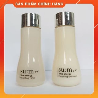 Cặp Nước Hoa hồng và Sữa dưỡng Su:m37 Time Energy dưỡng da ẩm mịn chống lão hóa 20ml+20ml