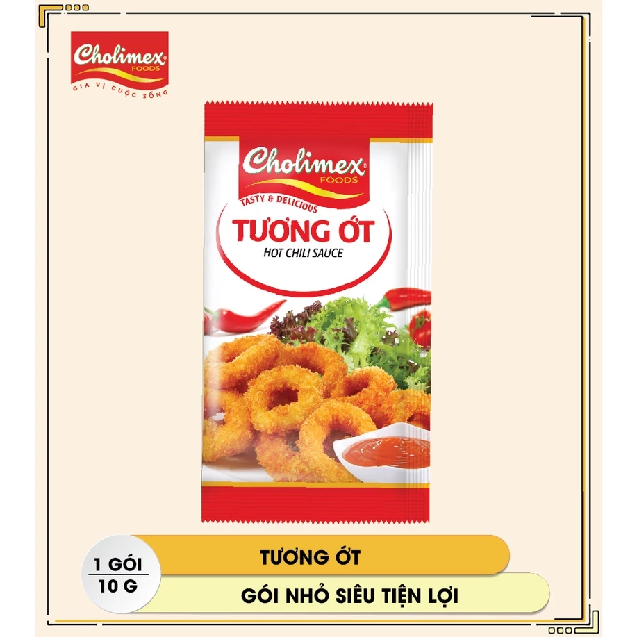 Tương ớt gói Cholimex 10g siêu tiện lợi (01 túi gồm 50 gói)
