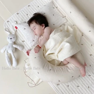 Gối Ôm Cotton Thêu Gấu Cao Cấp KAMIMI Cho Bé style Hàn Quốc HelloBabi