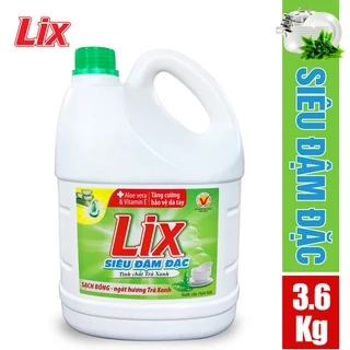 Nước rửa chén LIX siêu đậm đặc hương trà xanh 3.6kg NT360