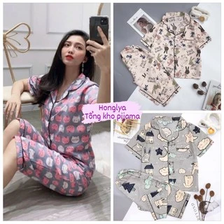 Bộ đồ mặc nhà quần lửng áo cộc tay pijama CỘC LỬNG