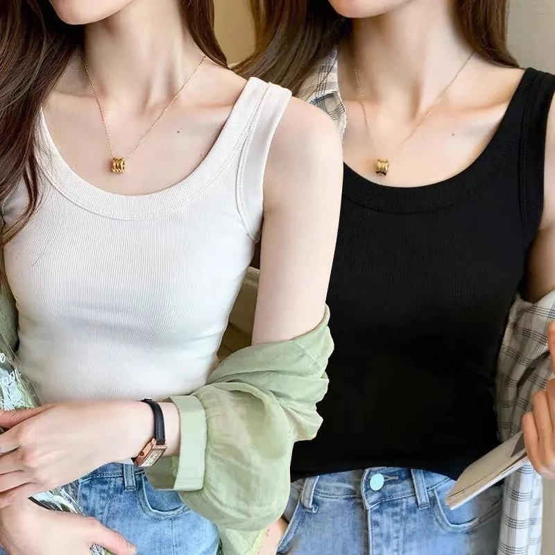 Áo yếm ren nữ Phong cách mới Slim-fit Co giãn mặc ngoài gợi cảm Chống chói Trận đấu bên trong