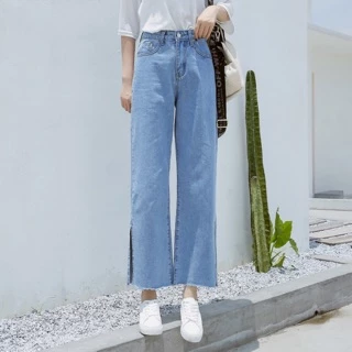 Quần jeans ống xẻ [ Hàng order 7-9 ngày ]