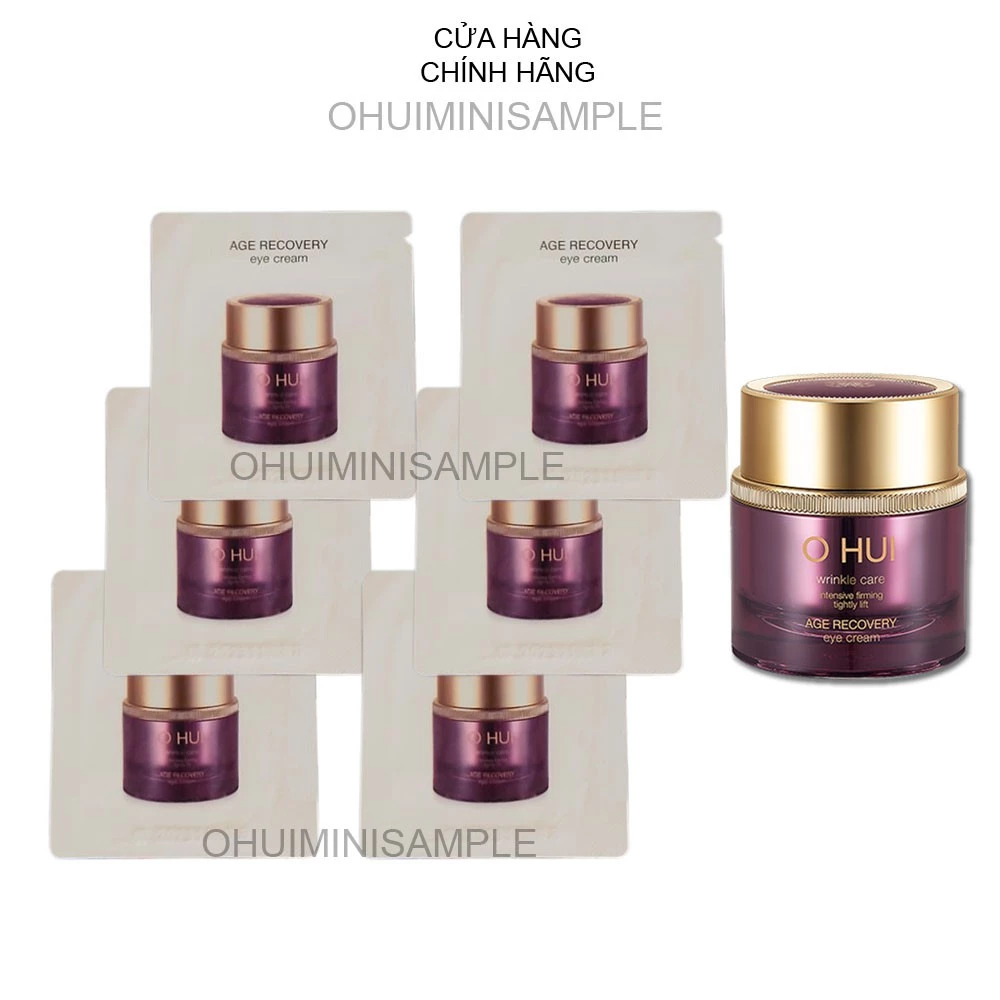 Gói kem dưỡng mắt Ohui tím, giảm nhăn thâm và bọng mắt - Ohui Age Recovery Eye Cream