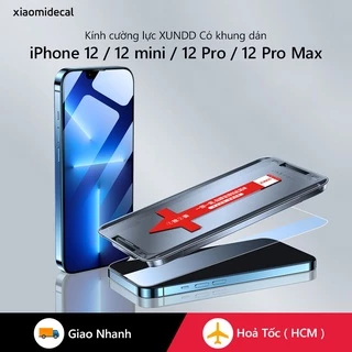 Kính cường lực XUNDD iPhone 12 / 12 mini / 12 Pro / 12 Pro Max có khung dán