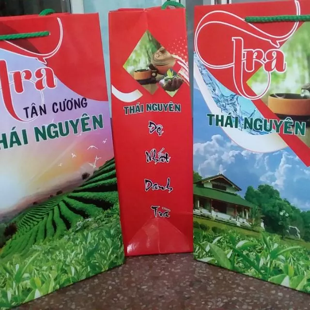 túi xách đựng chè (trà ) Thái Nguyên màu đỏ