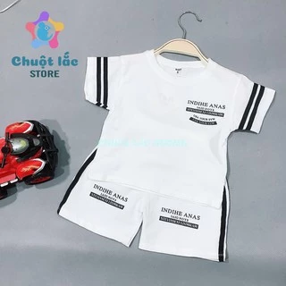 [SALE] Bộ Quần Áo Bé Trai Chất Cotton 4 Chiều Mềm Mại Màu Trắng Đen