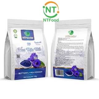 Bột Hoa Đậu Biếc sấy lạnh nguyên chất NTPOWDER 100gr túi zipper - Nhất Tín Food