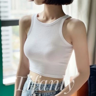 Áo Ba Lỗ Nữ Xuất Khẩu Dáng Croptop Cotton Tăm Siêu Mềm