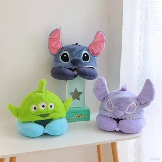 Gối Kê Cổ Chữ U Họa Tiết Hoạt Hình Jason Stitch Alien Có Mũ Trùm Dùng Làm Quà Tặng Cho Bé