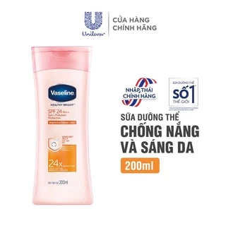 SỮA DƯỠNG THỂ VASELINE CHỐNG NẮNG VÀ DƯỠNG SÁNG DA 200ml