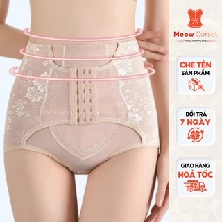 Quần gen nịt bụng mặc váy có móc cài chống cuộn giảm mỡ bụng 5-7cm 8813 [MEOW Corset]