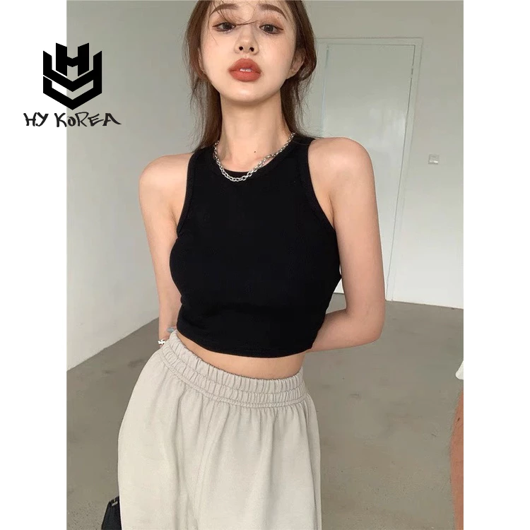 Áo croptop ba lỗ trơn HY KOREA dáng ngắn ôm nữ Freesize