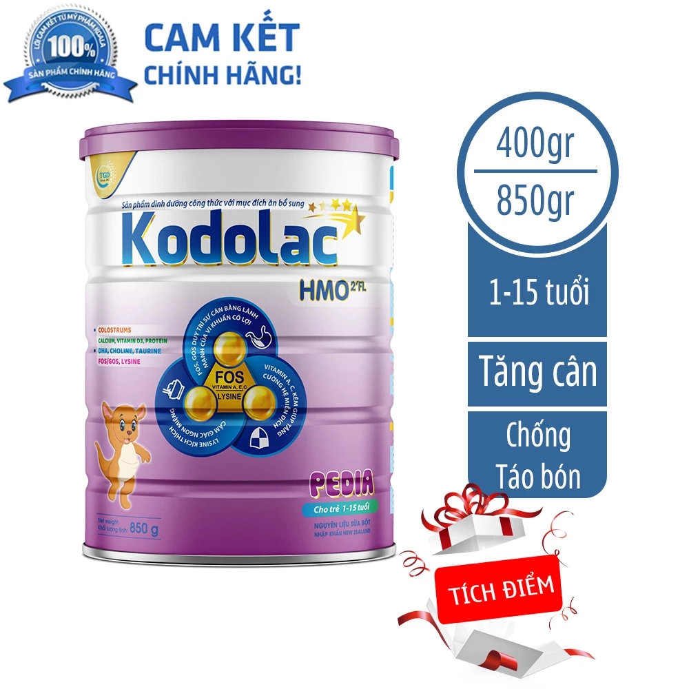 Sữa Kodolac Pedia - Chuyên tăng cân - 400gr/850gr