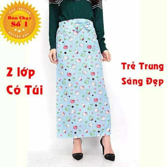 Váy chống nắng vải kate 2 lớp