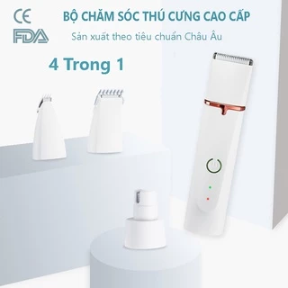 Tông Đơ Cạo Lông Chó Mèo Chuyên Dụng 4 In 1 Vesion 2022, Bộ Cắt Tỉa Lông Chó Mài Móng Chân Chó Mèo Tỉa Lông Bàn Chân Chó