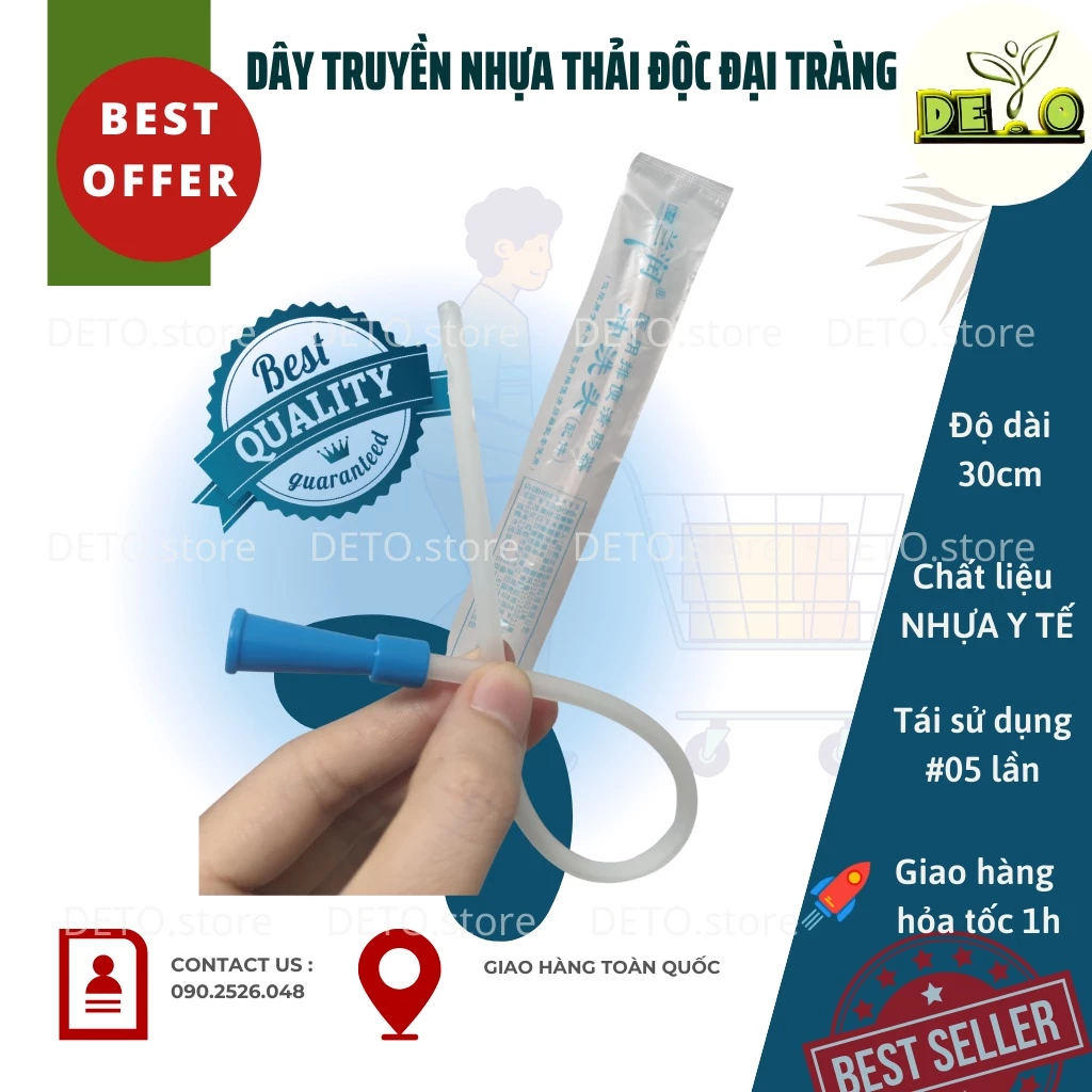 Dây truyền thụt tháo đại tràng enema cà phê 30cm (GERSON)