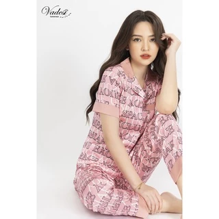 Bộ Pijama VADESI Quần Dài Áo Cộc Lụa Luxury Cao Cấp Mát Nhẹ Mềm Mại Nhiều Màu Sắc Đẹp