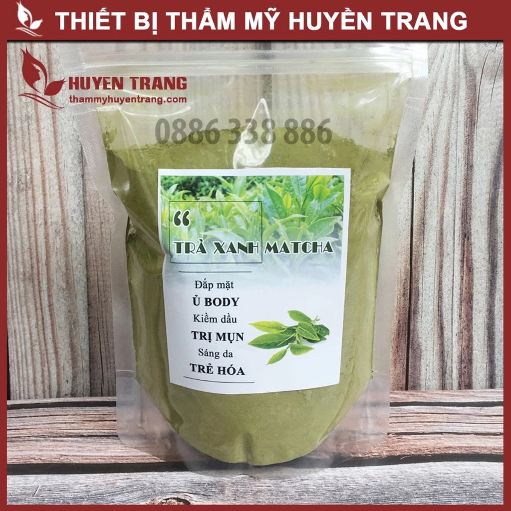 Bột Mặt Nạ Trà Xanh - Chăm Sóc Da Dầu Da Mụn - Thẩm Mỹ Huyền Trang NANOCEE