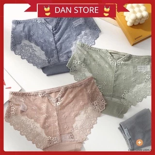 Quần Lót Nữ - Quần Lót Nữ Đúc Su phối ren sexy quyến rũ tôn dáng DAN STORE MÃ 2212