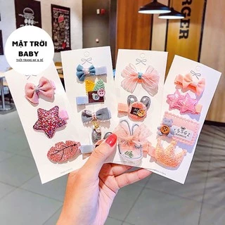 Set 4 kẹp tóc công chúa dễ thương cho bé