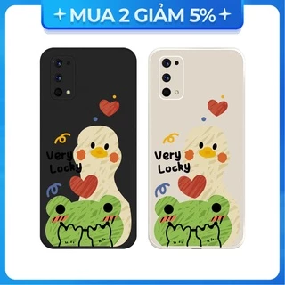 Ốp lưng cạnh vuông Realme C1/Realme C12/Realme 5i/...viền bảo vệ camera hình Ếch vịt