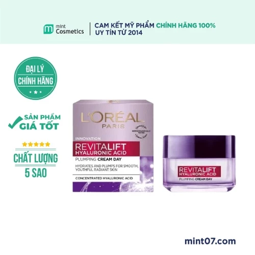 Kem Dưỡng L’Oreal Paris Revitalift Hyaluronic Acid Plumping Cream Day