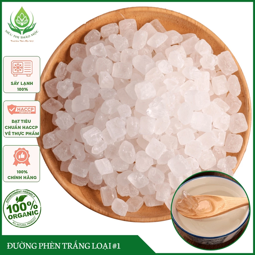 ✅[HÀNG LOẠI 1] Đường Phèn Trắng Tinh Luyện Đường Phèn Kết Tinh Tự Nhiên Nấu Chè Chưng Yến Pha Trà