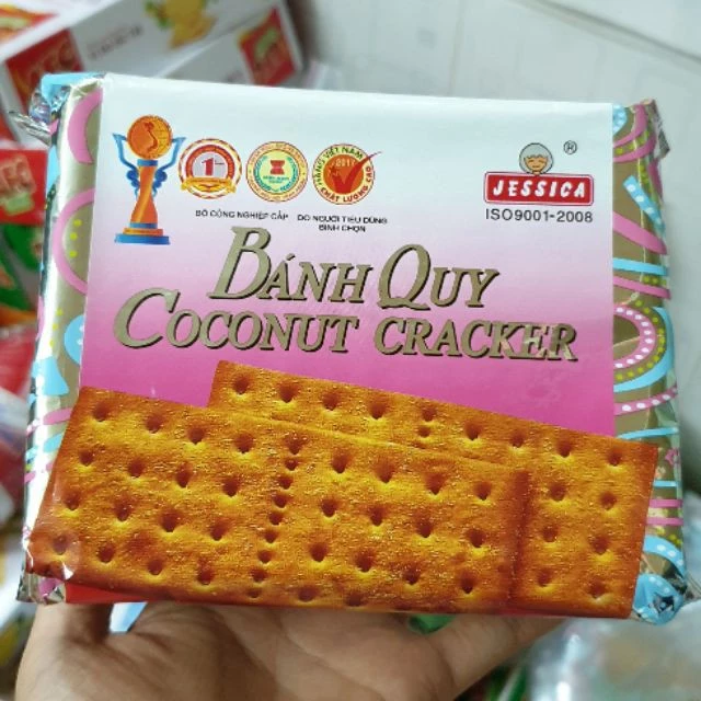 Bánh quy COCONUT CRACKER JESSICA 178g - Bánh quy dừa bạc - 1 thùng- Đại lý sỉ