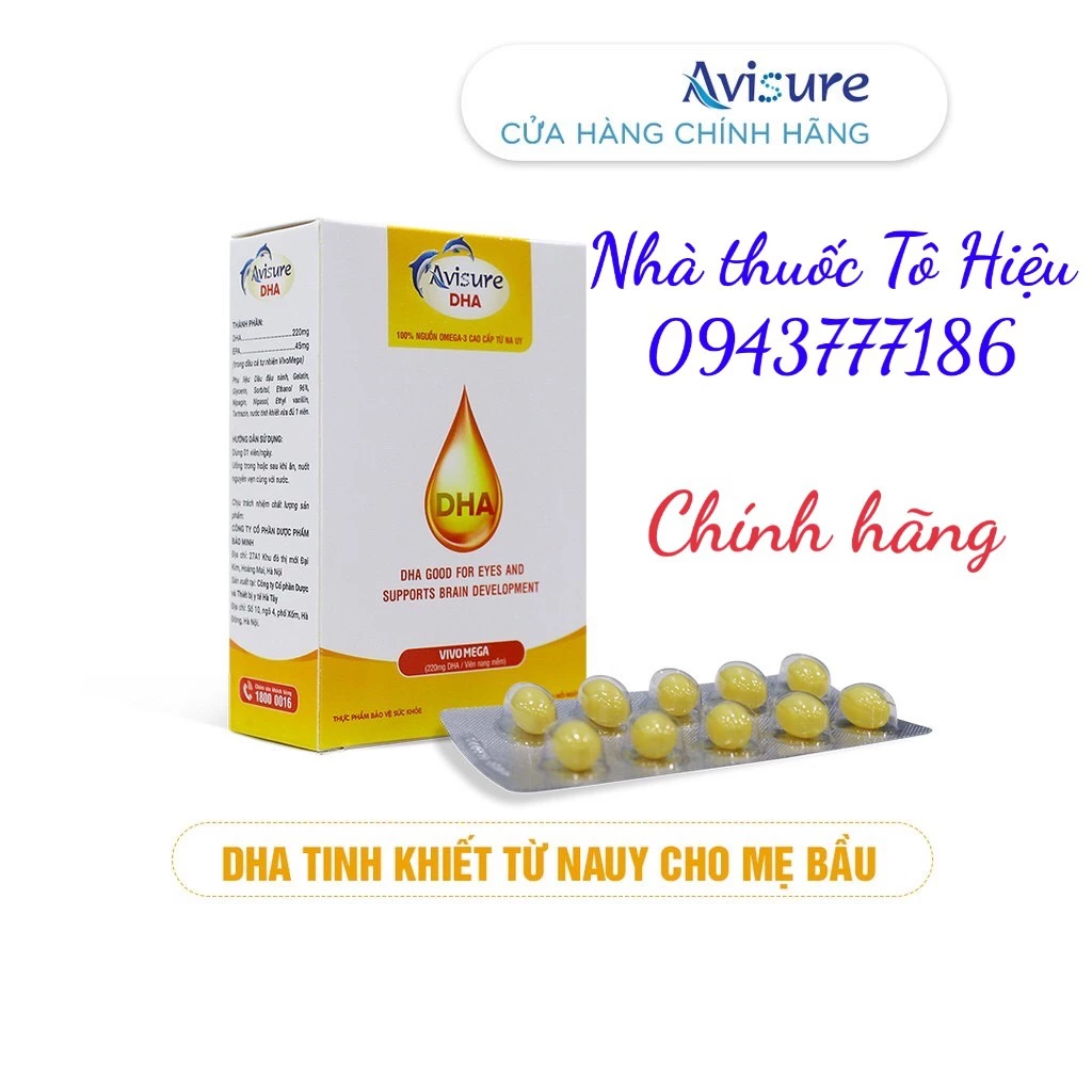 AVISURE DHA (Chính hãng) -DHA tinh chất từ Nauy cho mẹ bầu, giúp bé phát triển não bộ và thị giác tối ưu