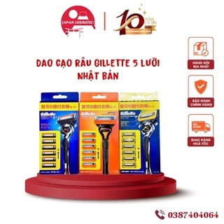 Dao cạo râu gillette 5 lưỡi nội địa nhật bản Gillette fusion power