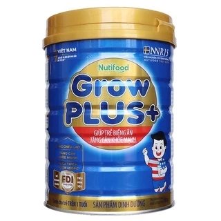 (Có quà) Sữa bột Nuti Grow Plus Xanh 900g ( Mẫu Mới )